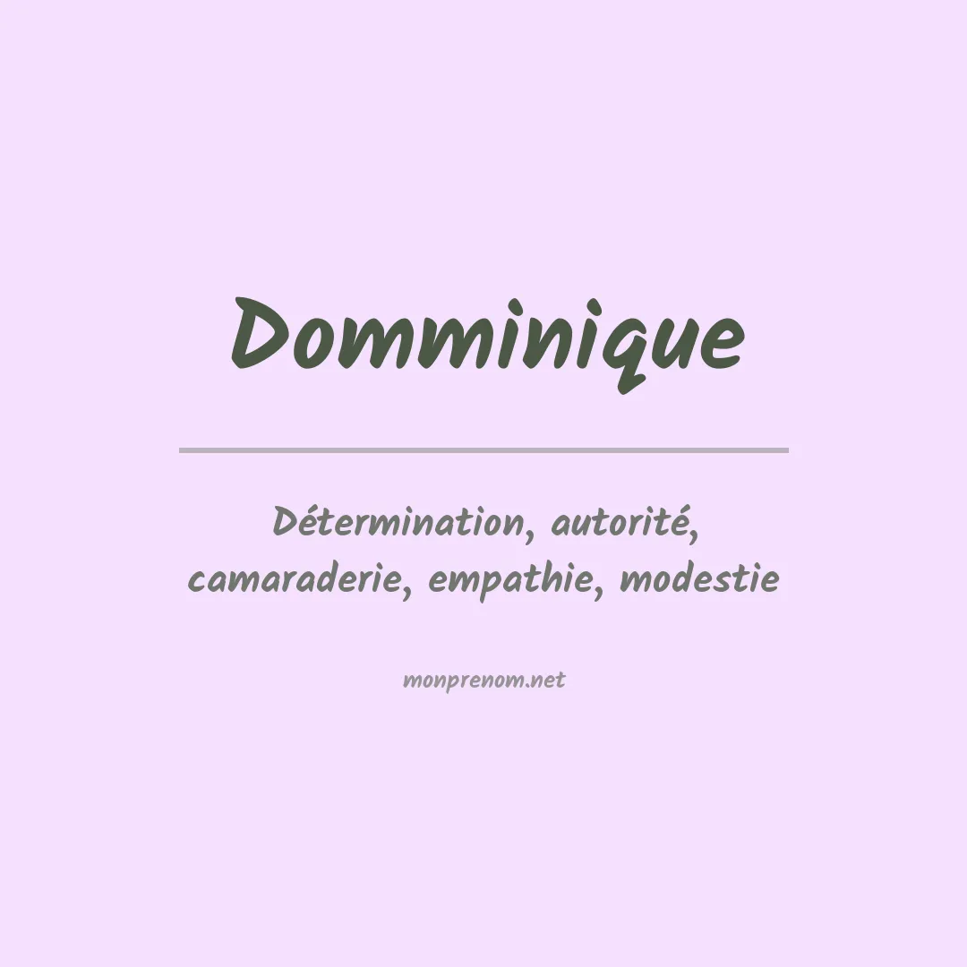 Prénom Domminique