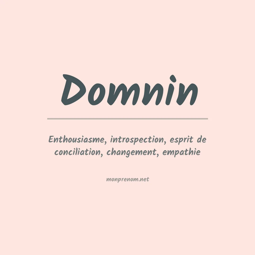 Signification du prénom Domnin