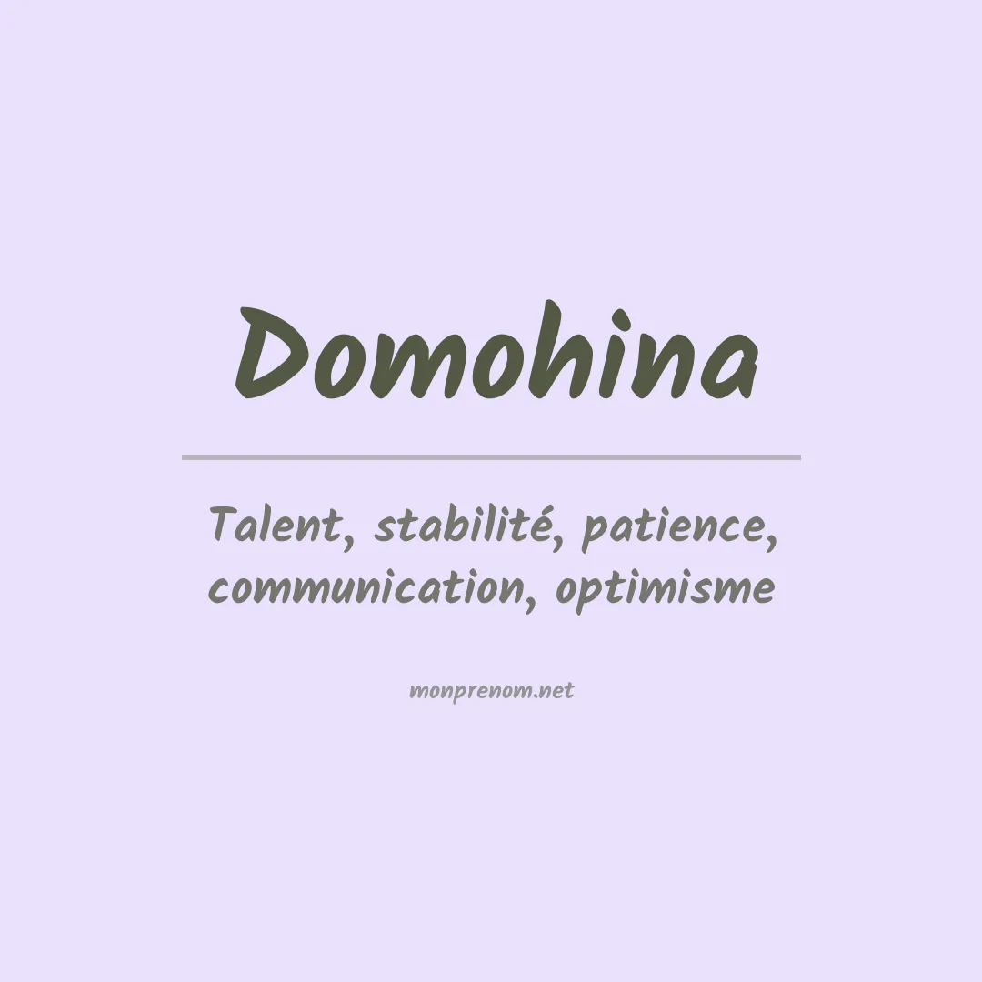 Signification du prénom Domohina