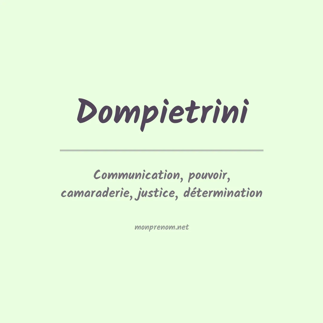 Signification du prénom Dompietrini