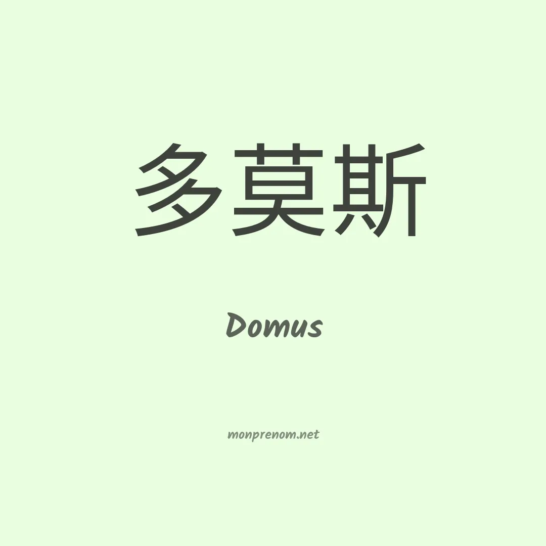 Domus en chinois