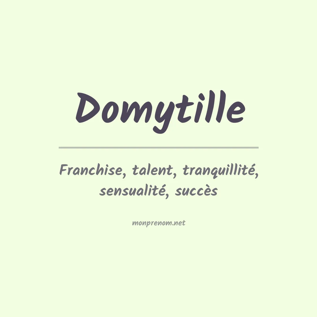 Signification du prénom Domytille