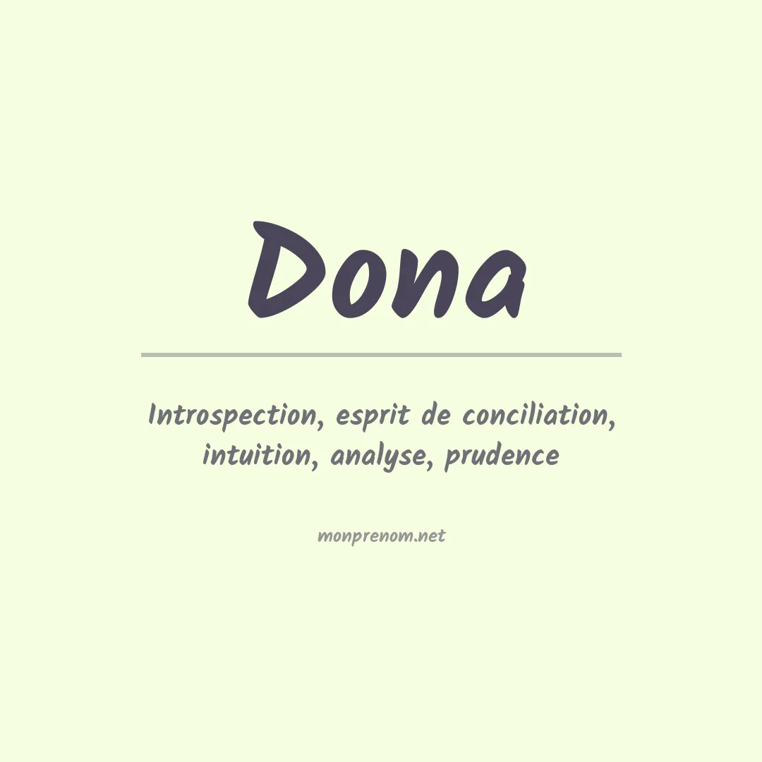 Prénom Dona