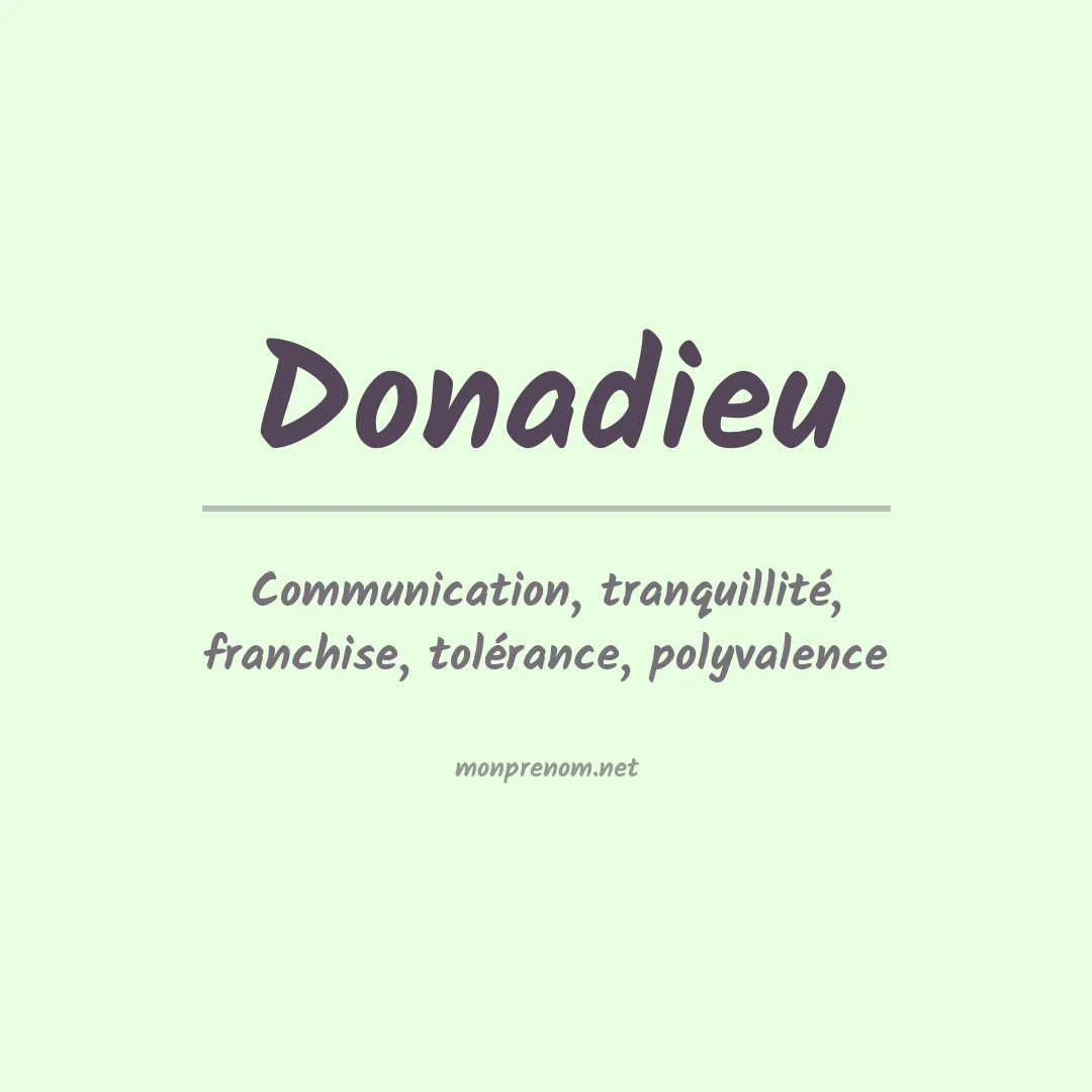 Signification du prénom Donadieu