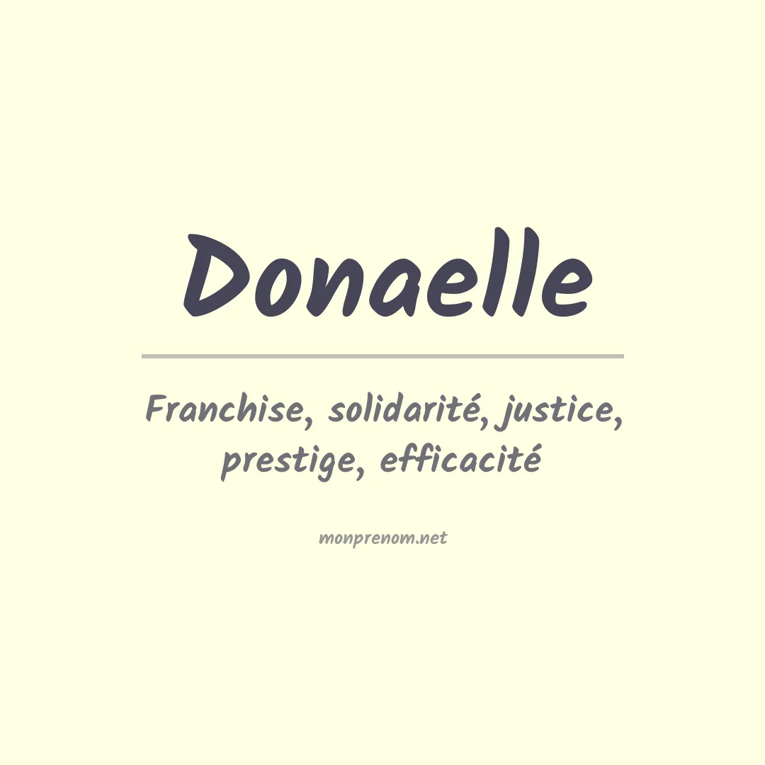 Signification du prénom Donaelle