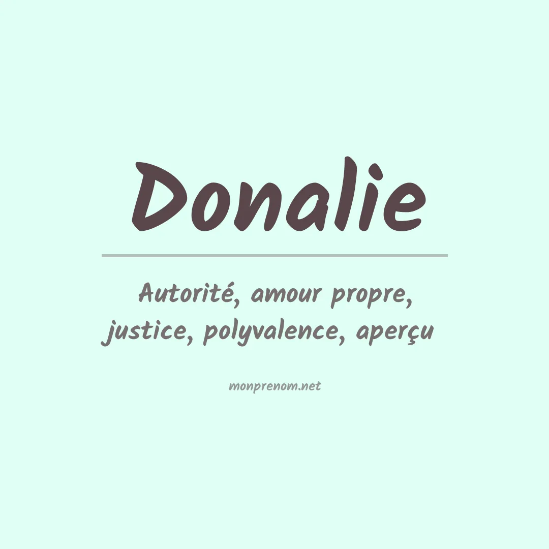 Signification du prénom Donalie