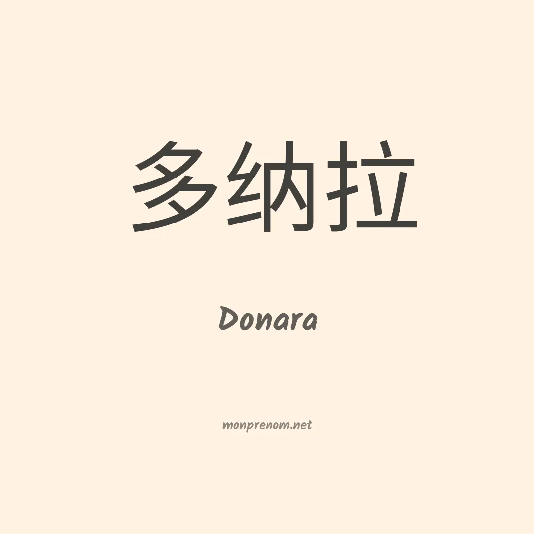 Donara en chinois