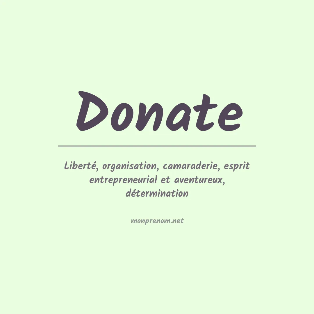 Prénom Donate