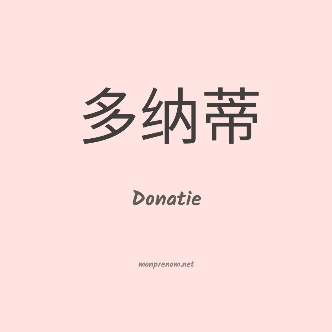 Donatie en chinois