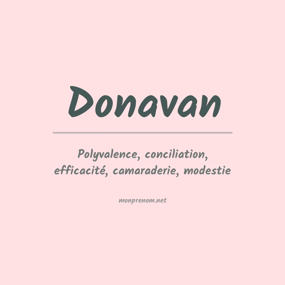 Prénom Donavan
