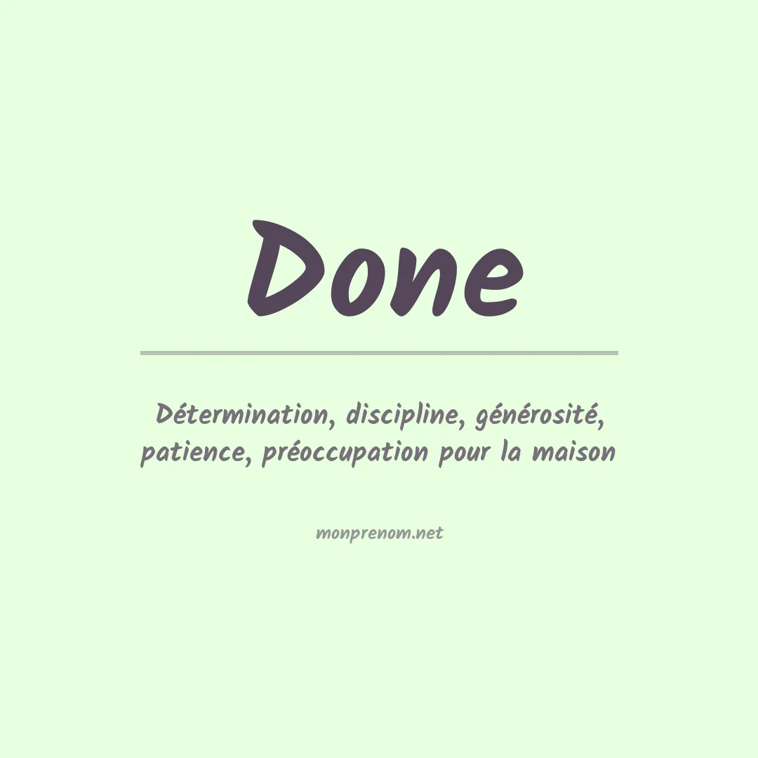 Prénom Done