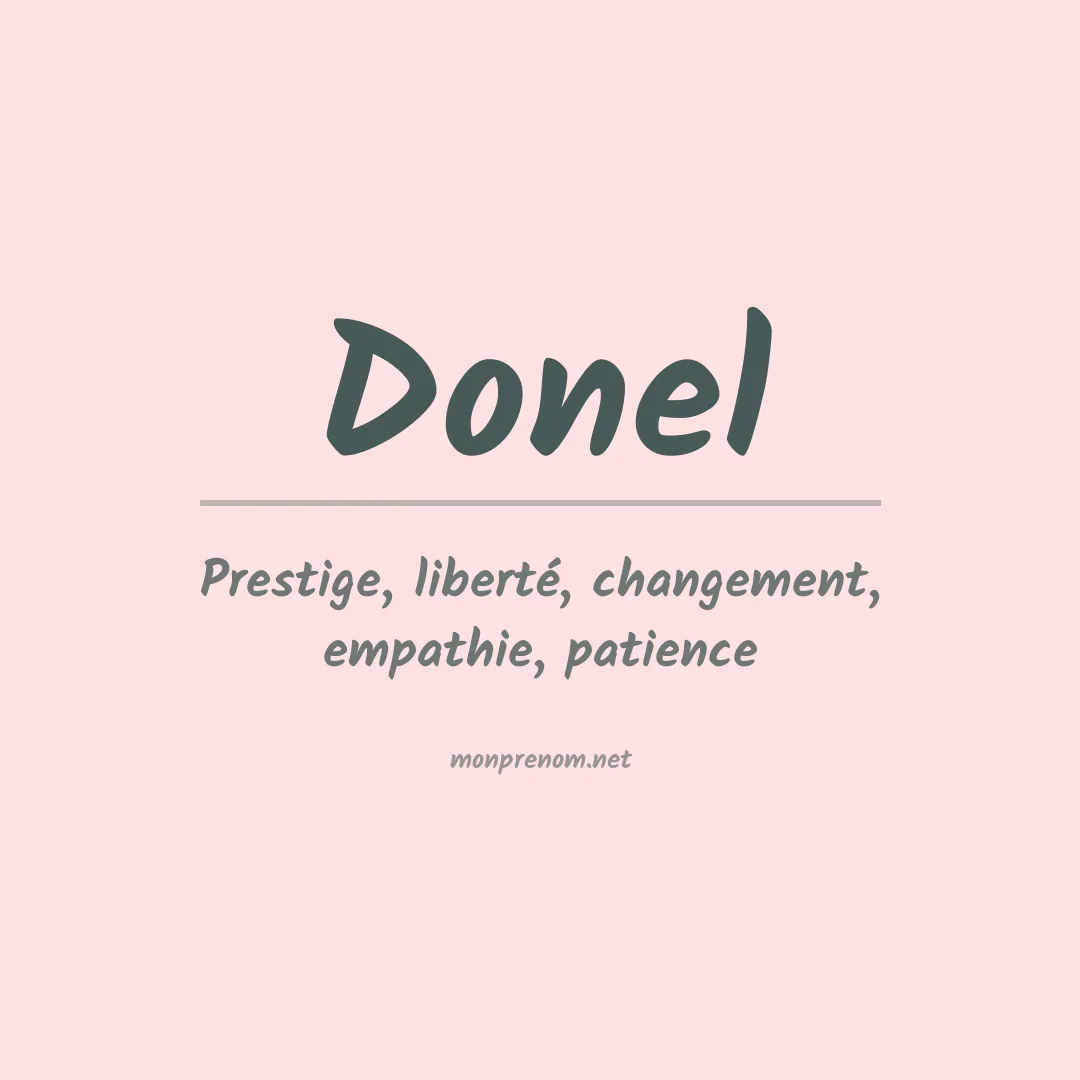 Signification du prénom Donel