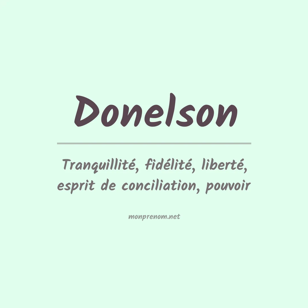Prénom Donelson