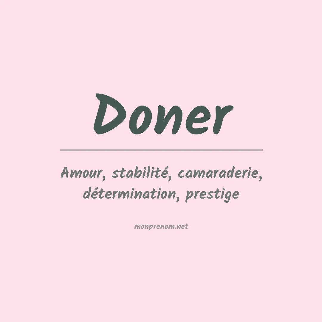 Prénom Doner