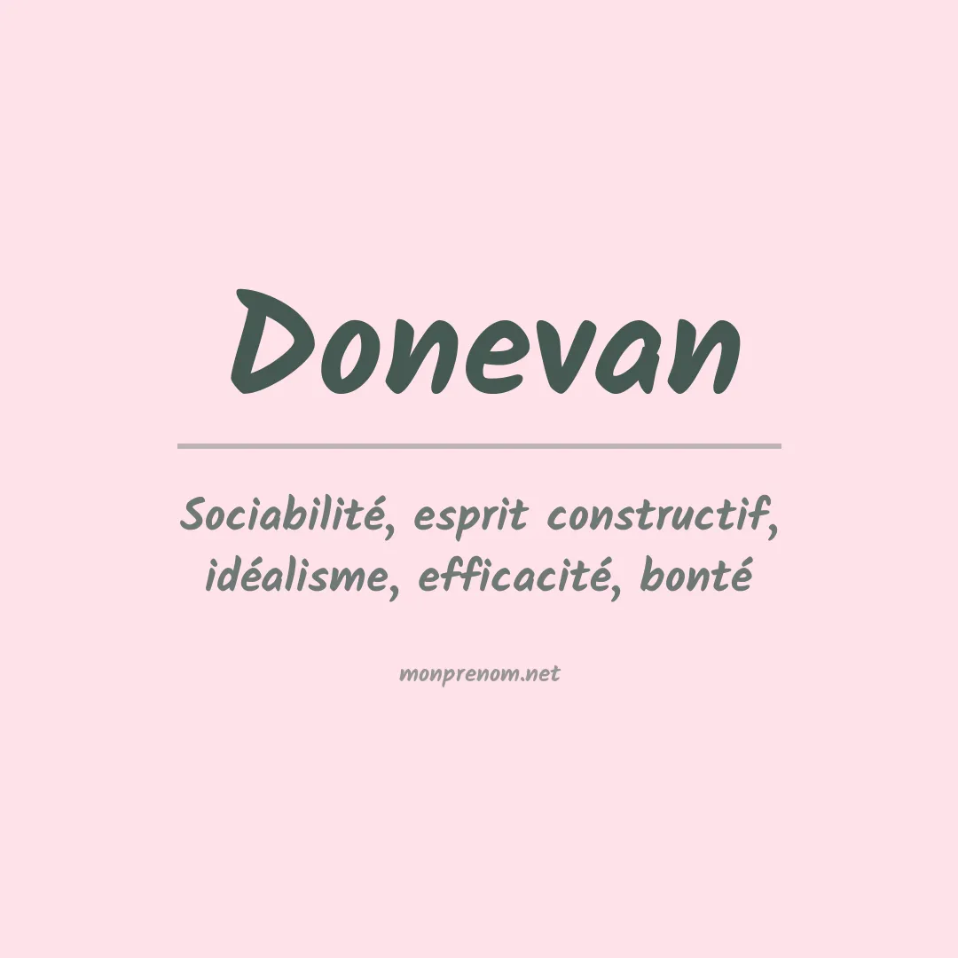 Signification du prénom Donevan
