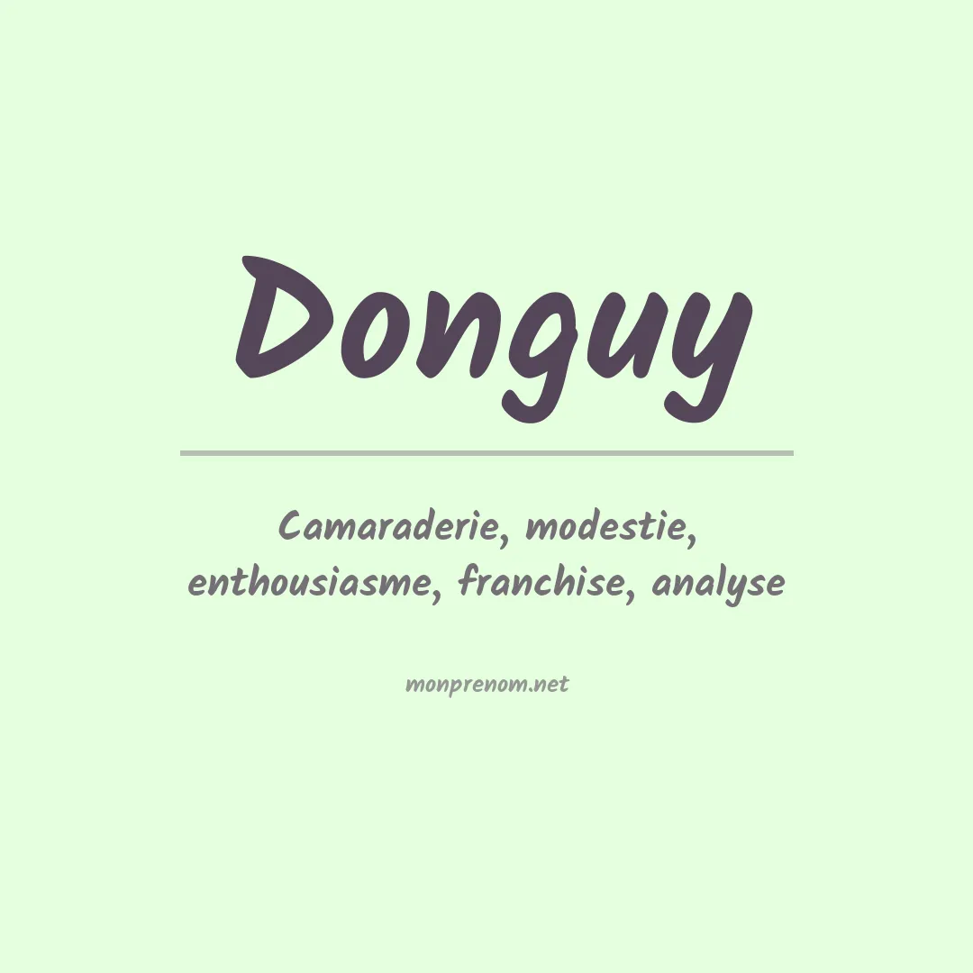 Signification du prénom Donguy