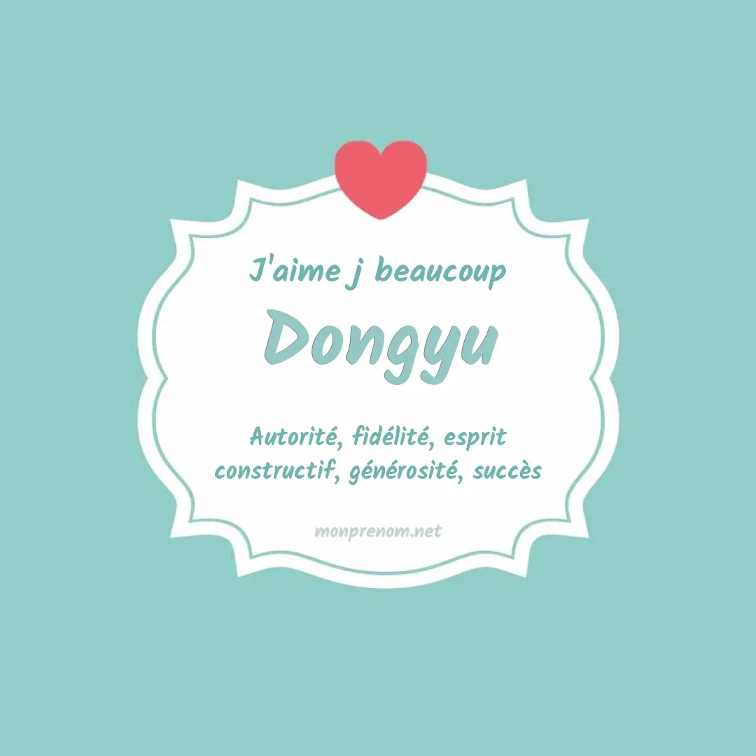 J'aime beaucoup Dongyu