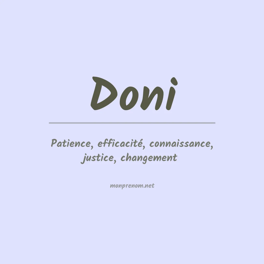 Prénom Doni