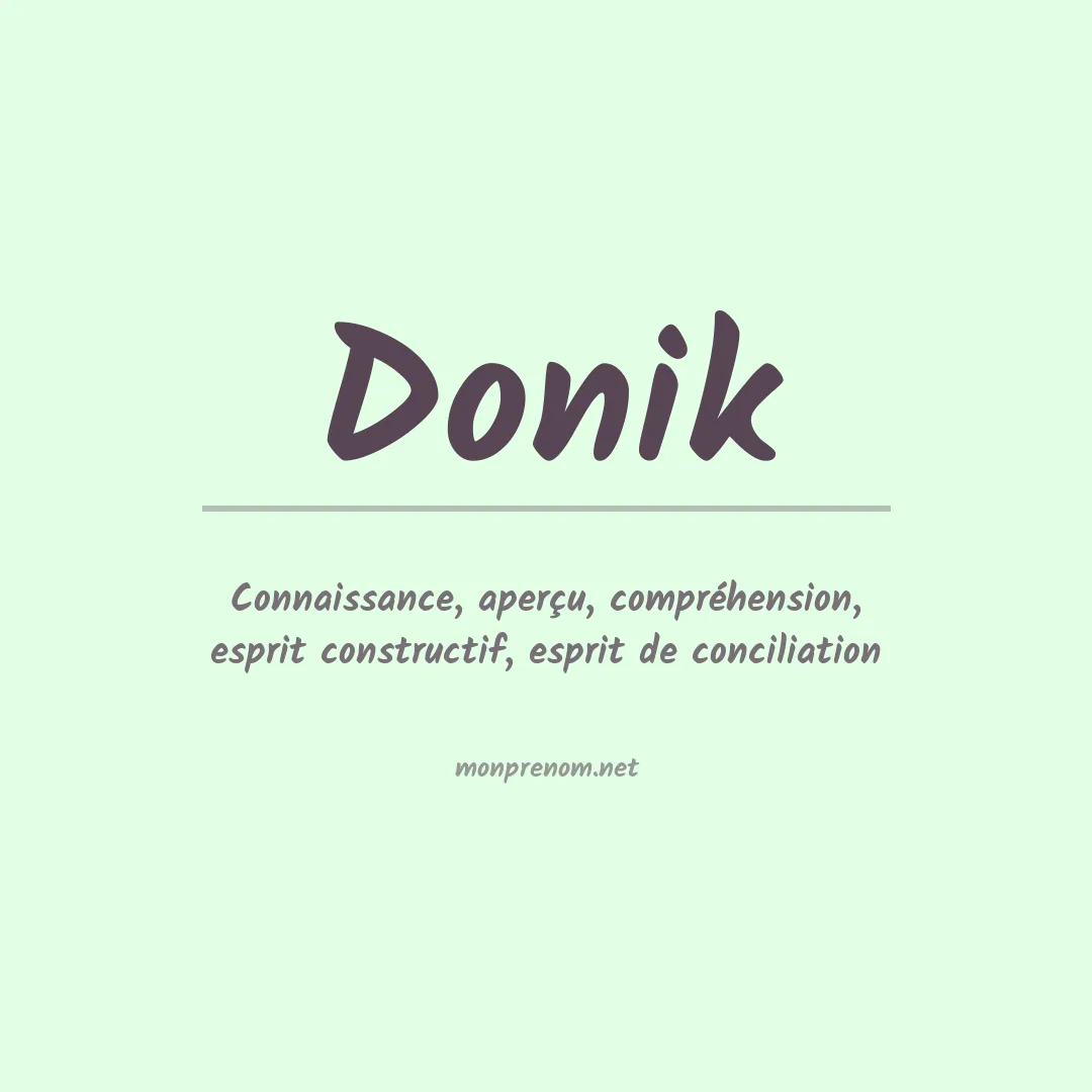 Signification du prénom Donik