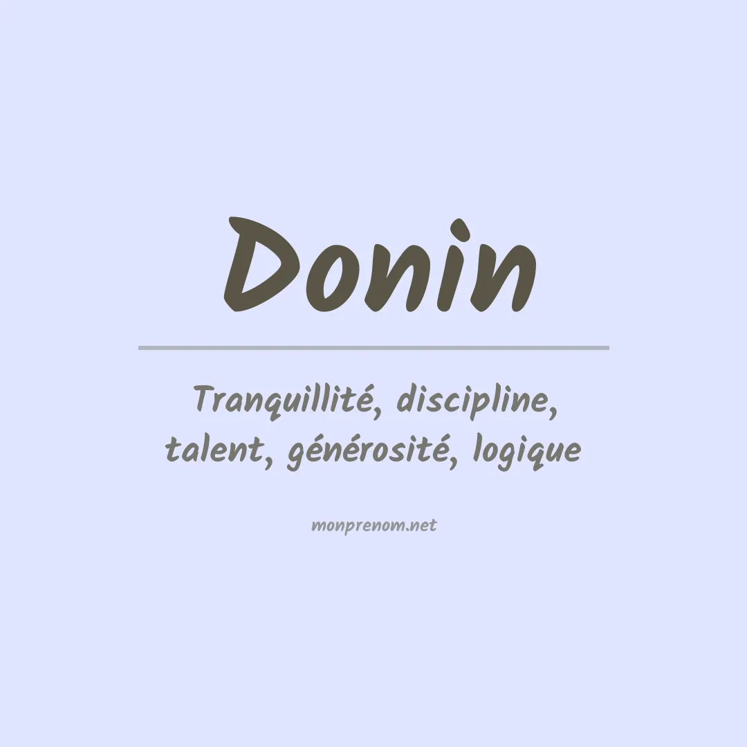 Signification du prénom Donin