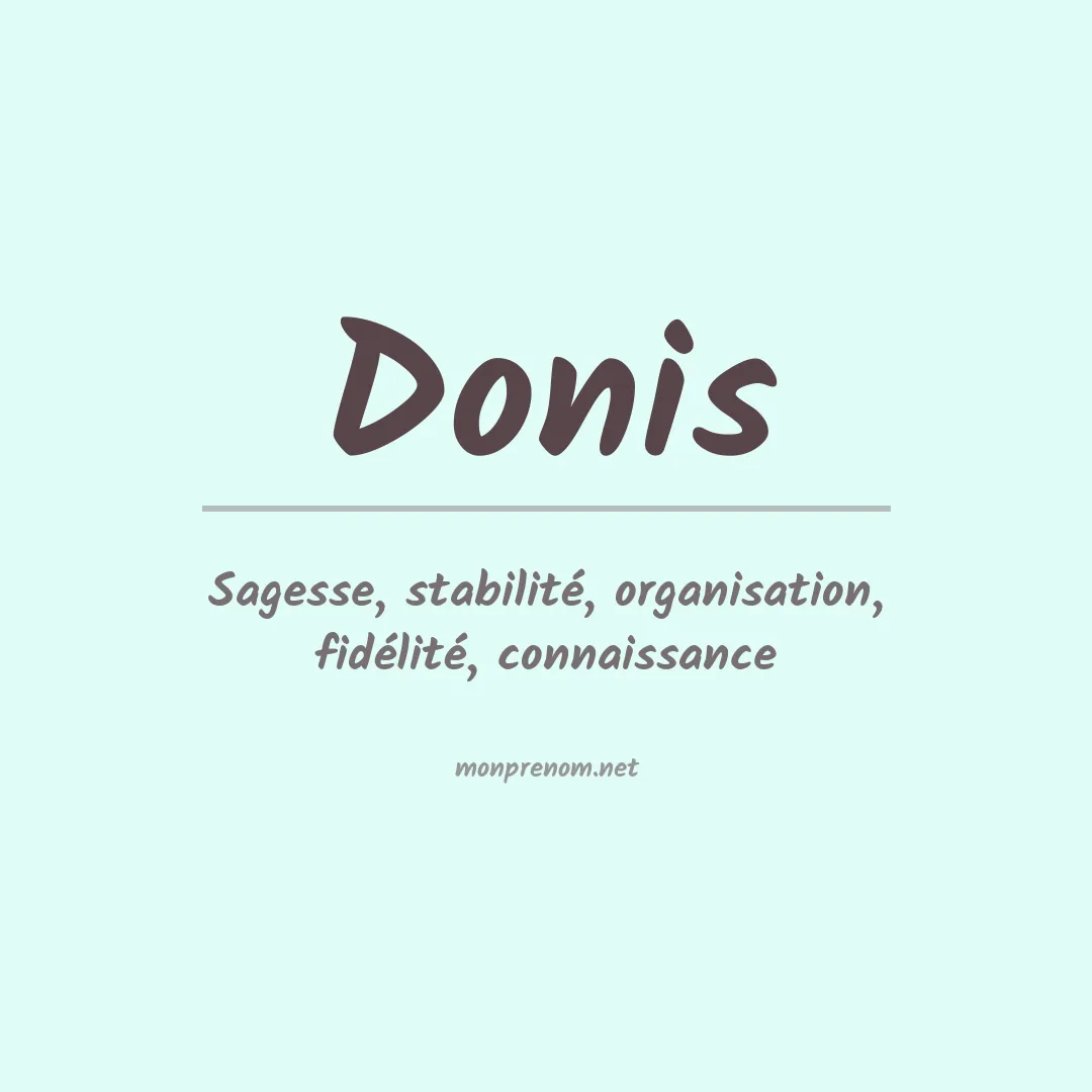 Prénom Donis