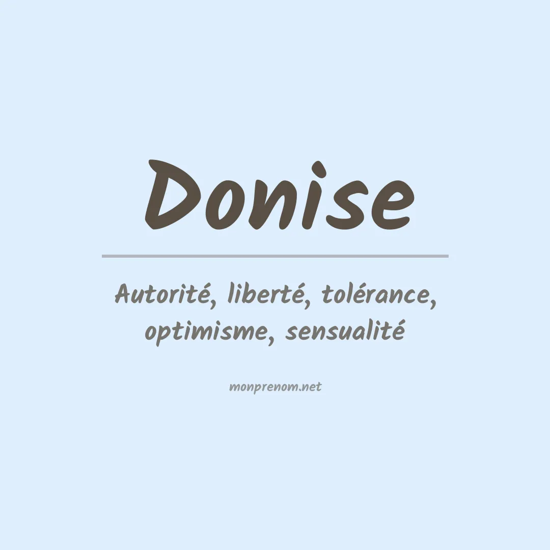 Signification du prénom Donise