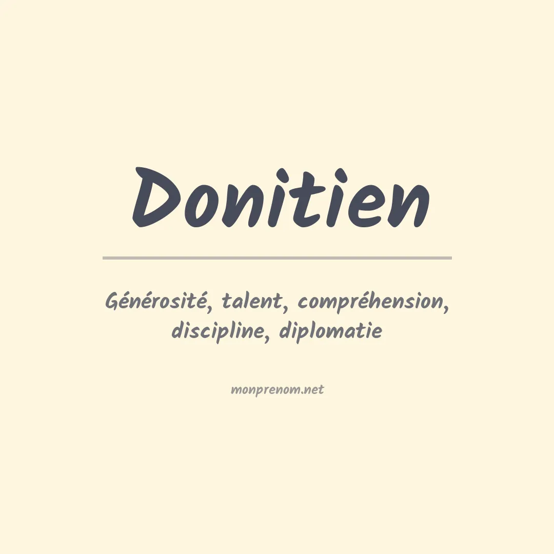 Signification du prénom Donitien