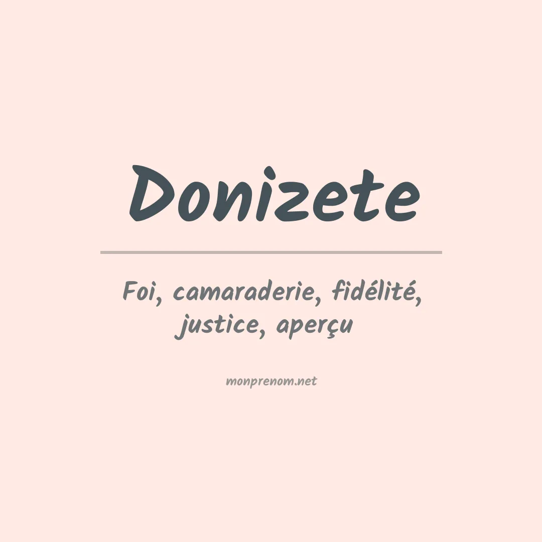 Signification du prénom Donizete