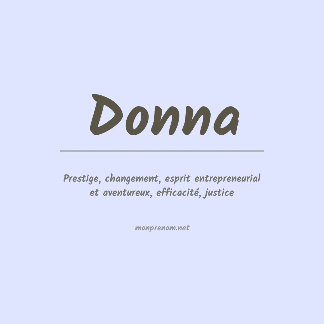 Prénom Donna
