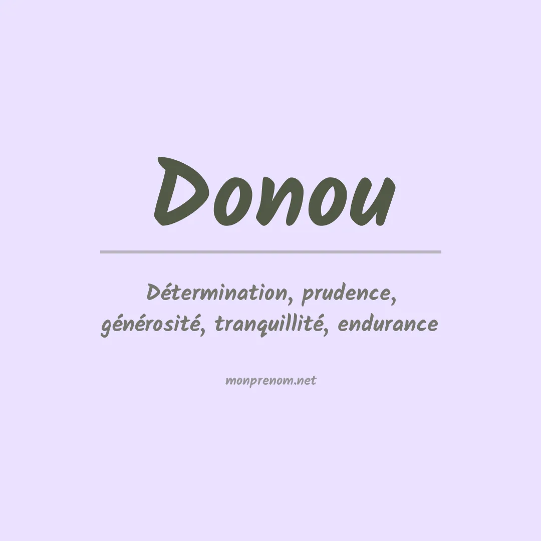 Signification du prénom Donou
