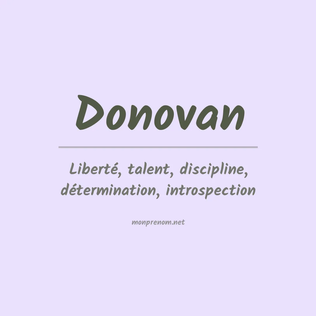 Prénom Donovan