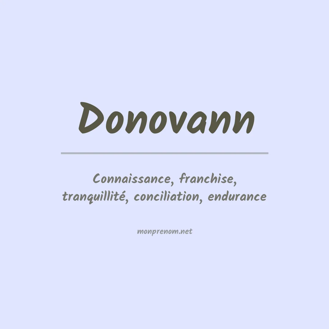 Signification du prénom Donovann