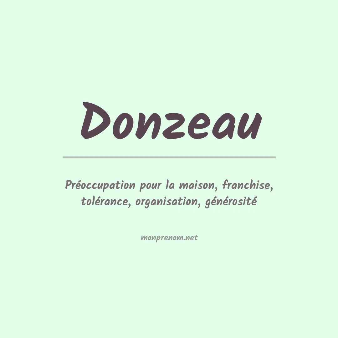 Signification du prénom Donzeau