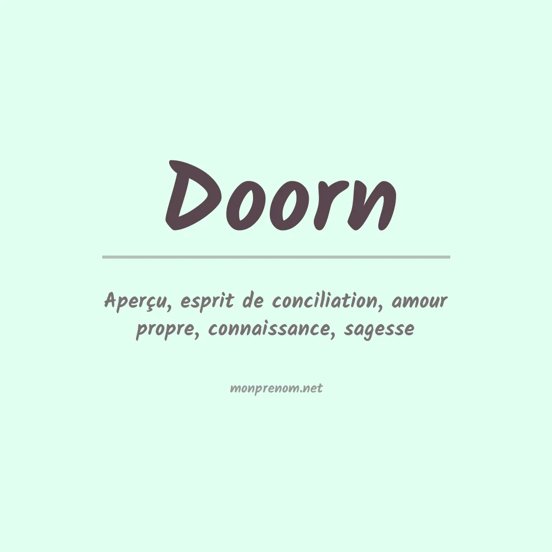Prénom Doorn