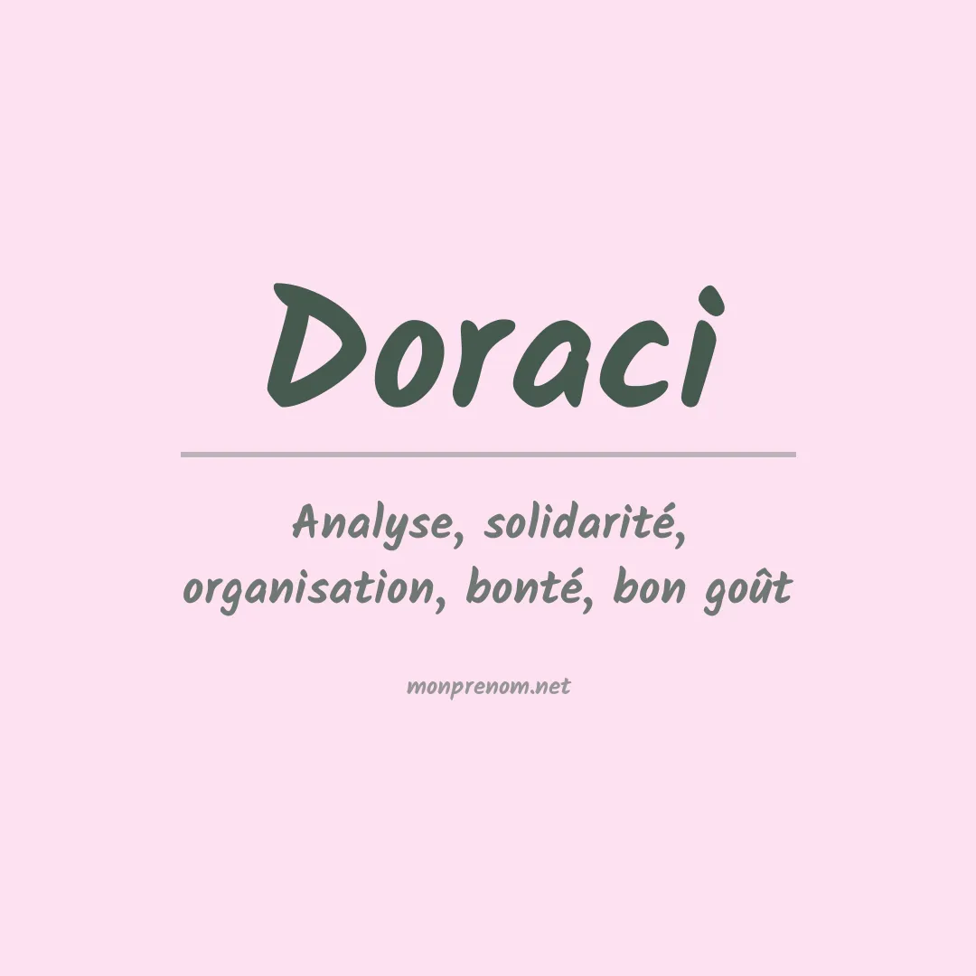 Signification du prénom Doraci