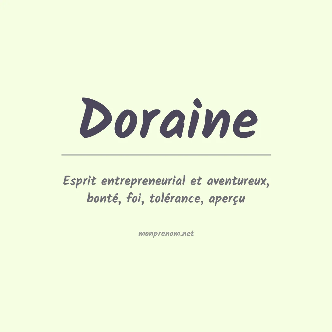 Signification du prénom Doraine