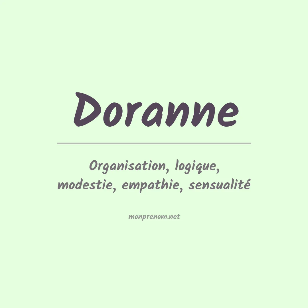Signification du prénom Doranne