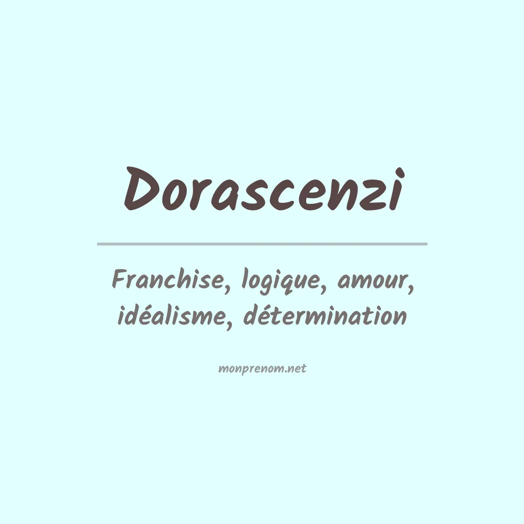 Signification du prénom Dorascenzi