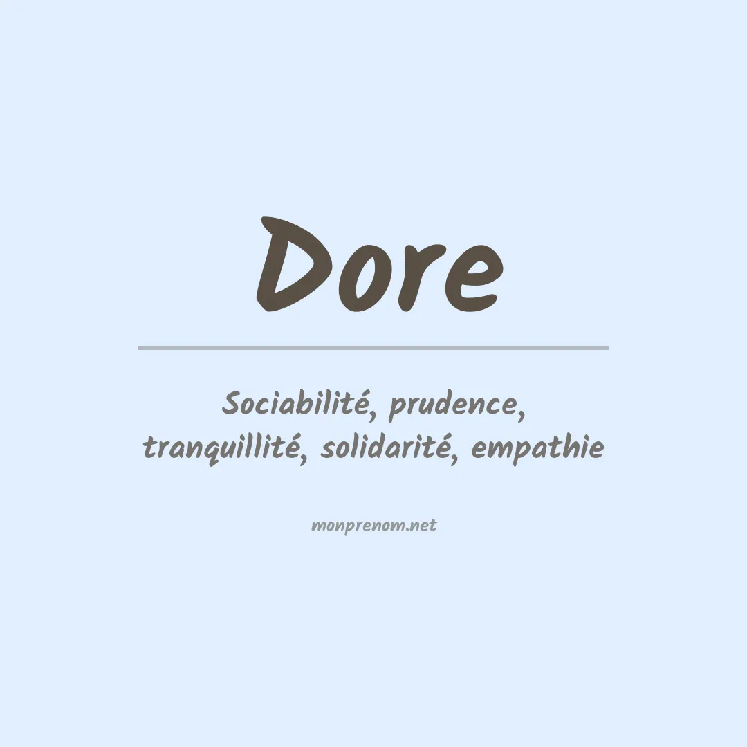 Prénom Dore
