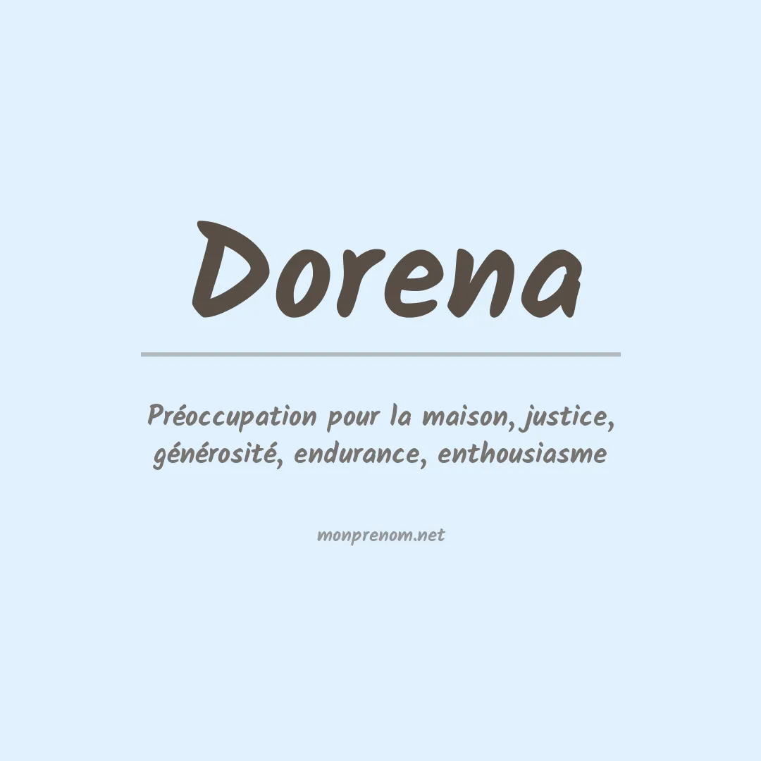 Signification du prénom Dorena