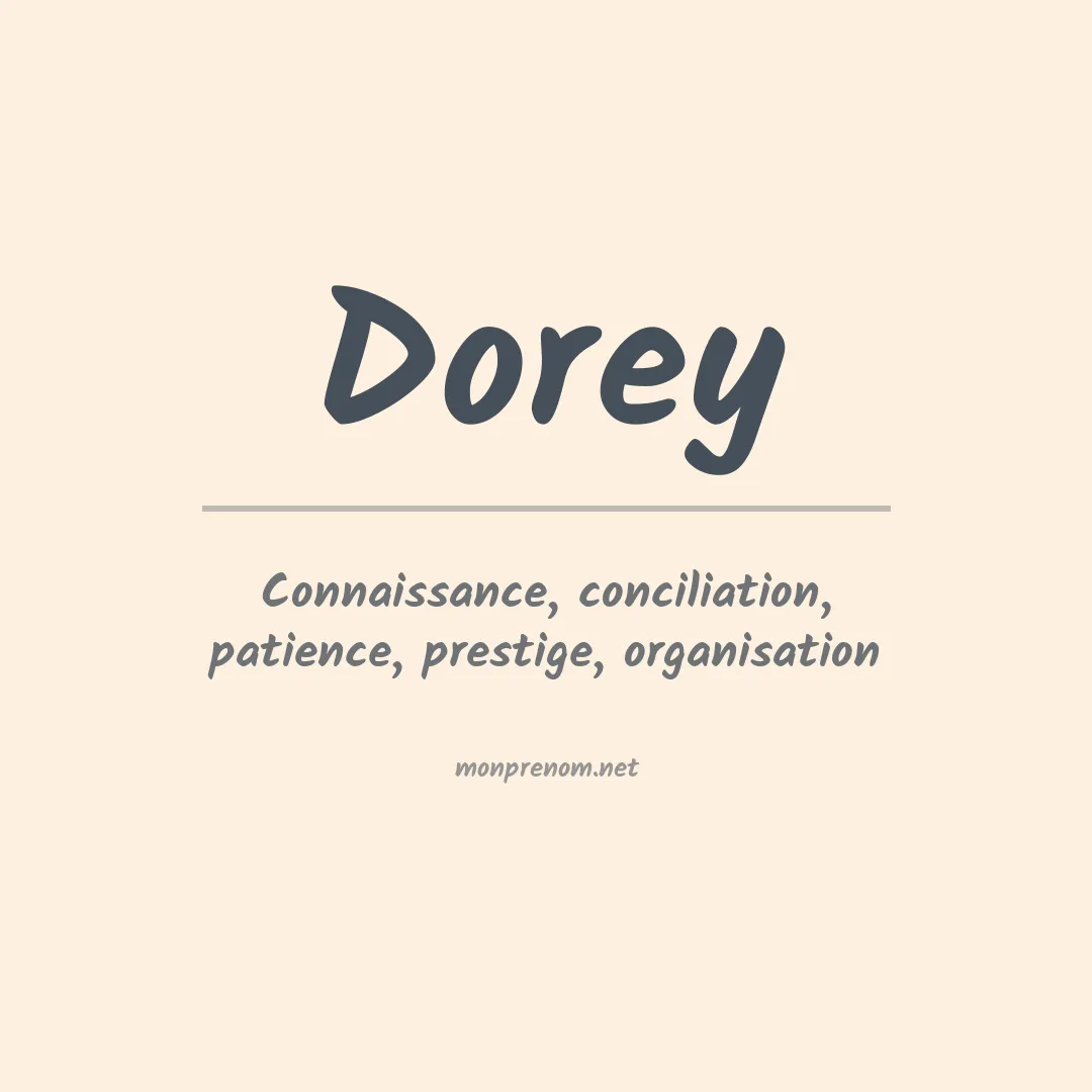 Prénom Dorey
