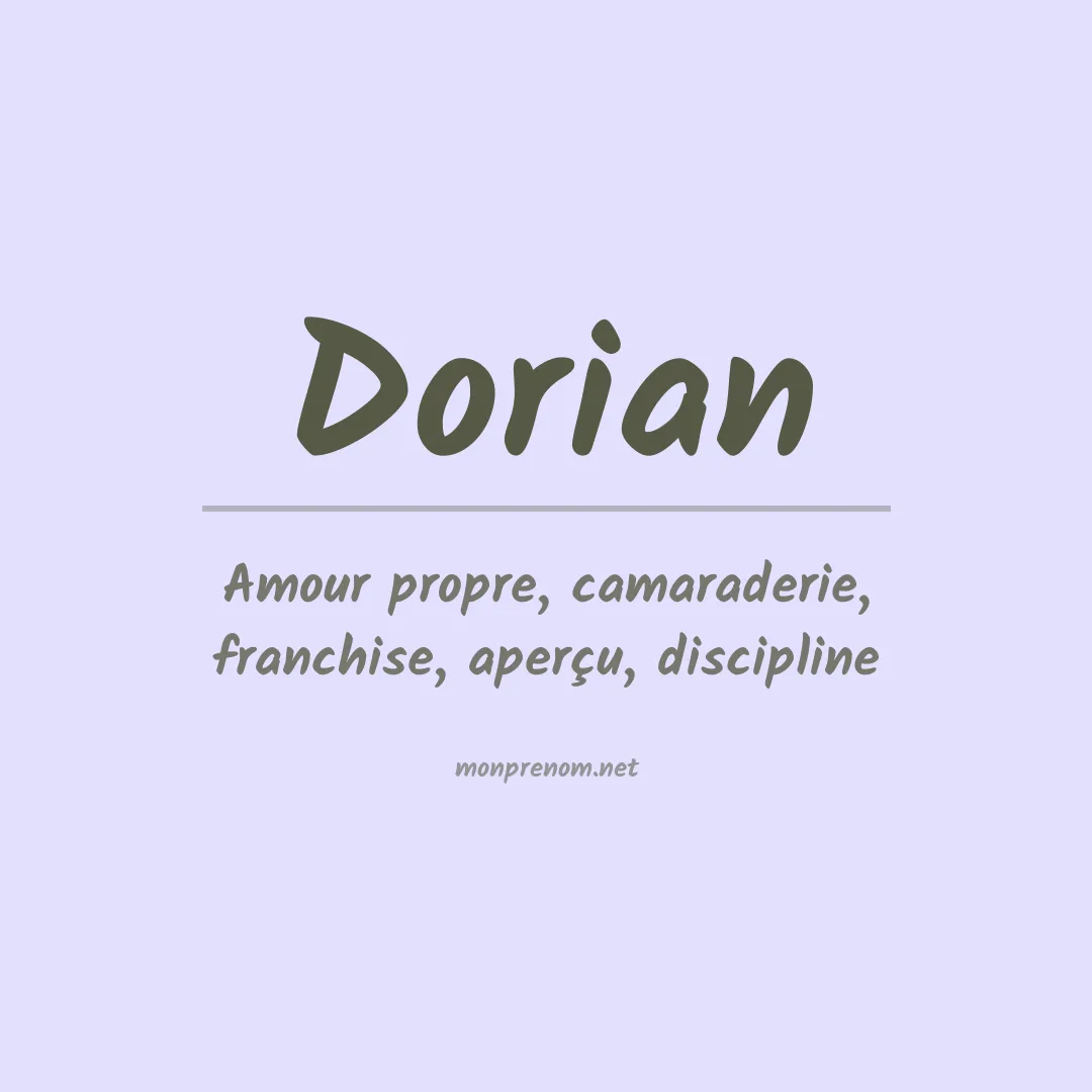 Signification du prénom Dorian