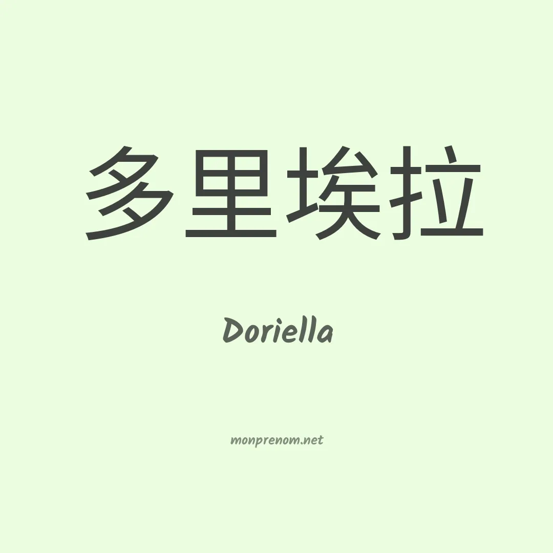 Doriella en chinois