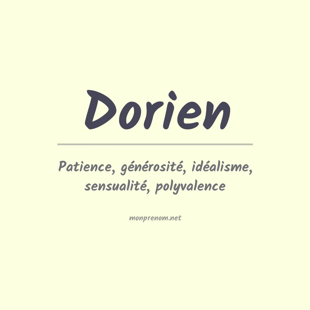 Signification du prénom Dorien