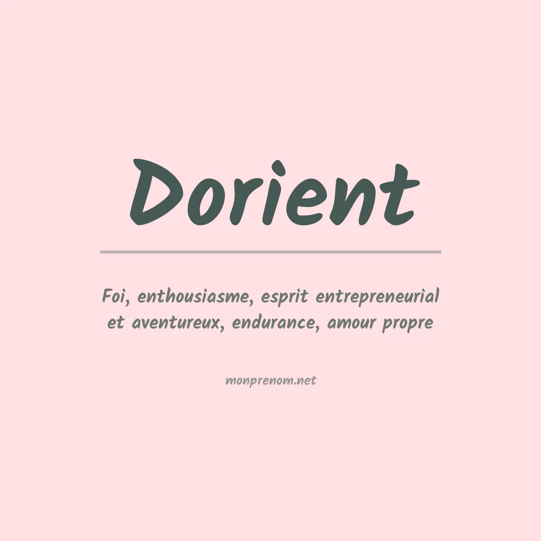 Signification du prénom Dorient