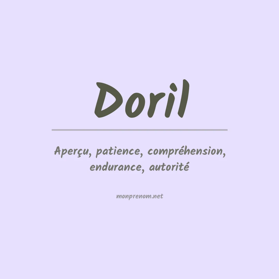 Signification du prénom Doril