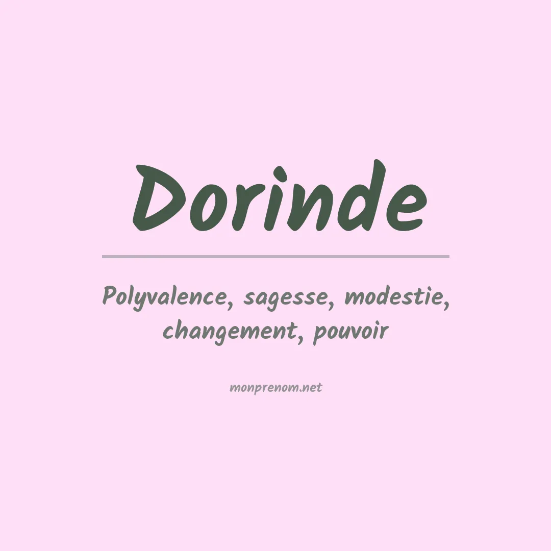 Signification du prénom Dorinde