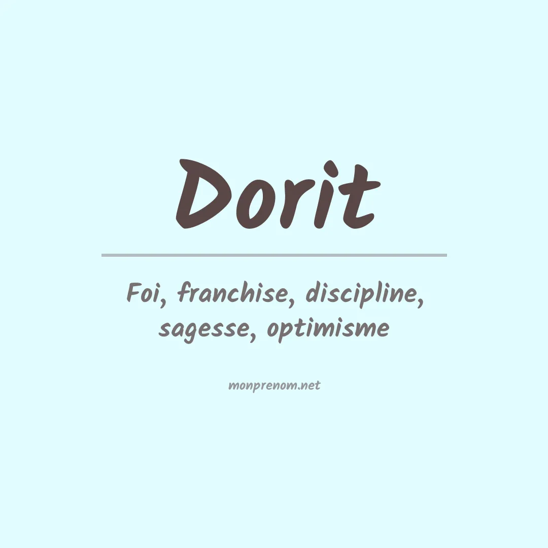 Signification du prénom Dorit
