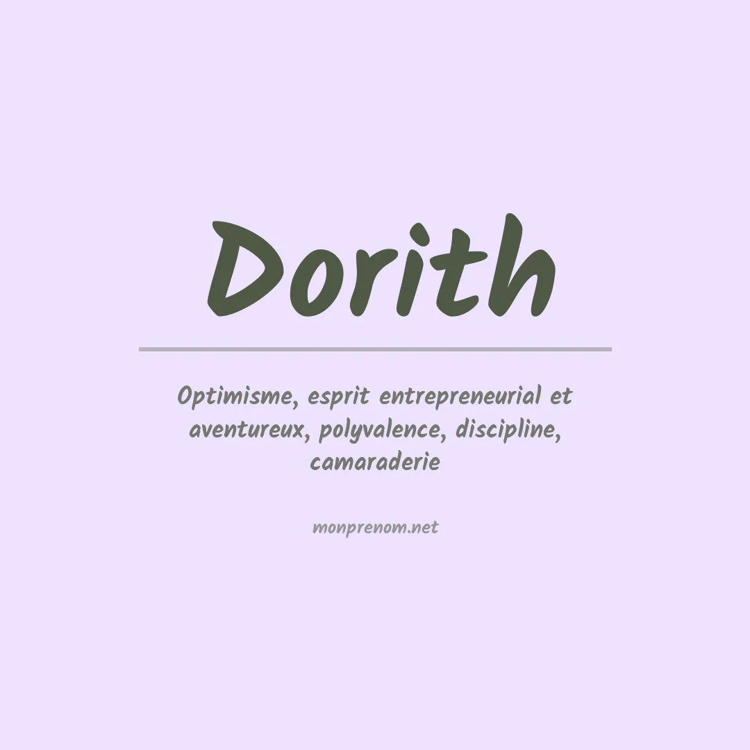 Signification du prénom Dorith