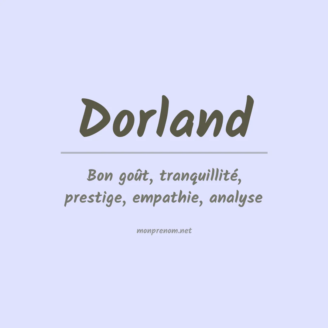 Prénom Dorland